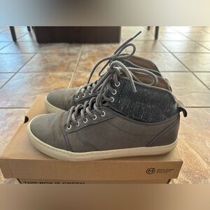 Vans Men’s Charcoal and Black High-Top Sneakers Size 10.5